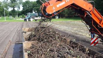 28-8-2017 De eerste pioenen zijn gerooid