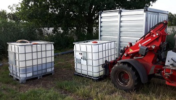 17-7-2019 Een proef met de dripirrigatie