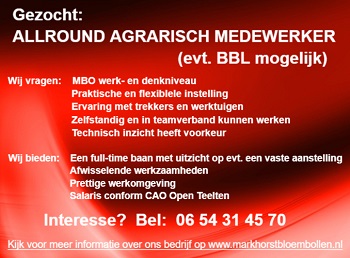 18-7-2019 MEDEWERKER GEZOCHT